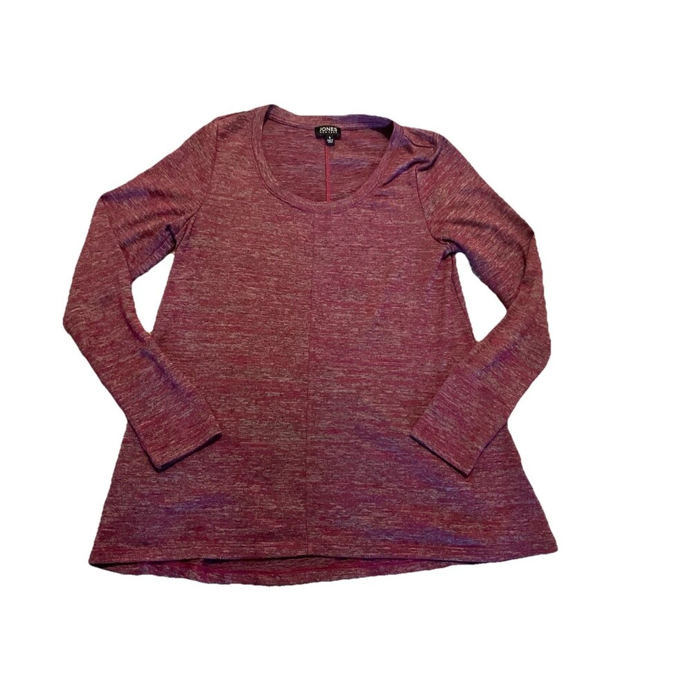 Jones New York  Tunic Tee Women’s Heathered Knit Long Sleeve Small